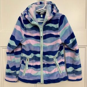 Excellent condition girls Lands End fleece jacket with hood. Size XS.